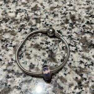 Pandora bracelet with butterfly charm